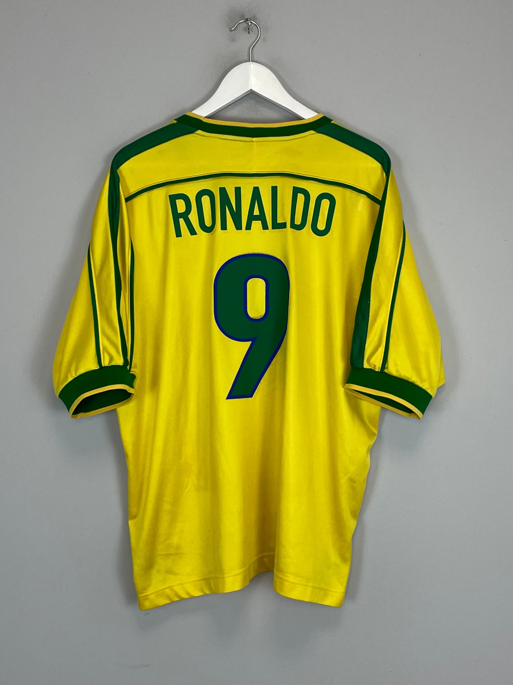 1998/00 BRAZIL RONALDO #9 HOME SHIRT (XL) NIKE