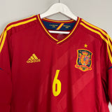 2011/12 SPAIN A.INIESTA #6 HOME SHIRT (XL) ADIDAS