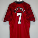 1996/98 MANCHESTER UNITED CANTONA #7 HOME SHIRT (XL) UMBRO