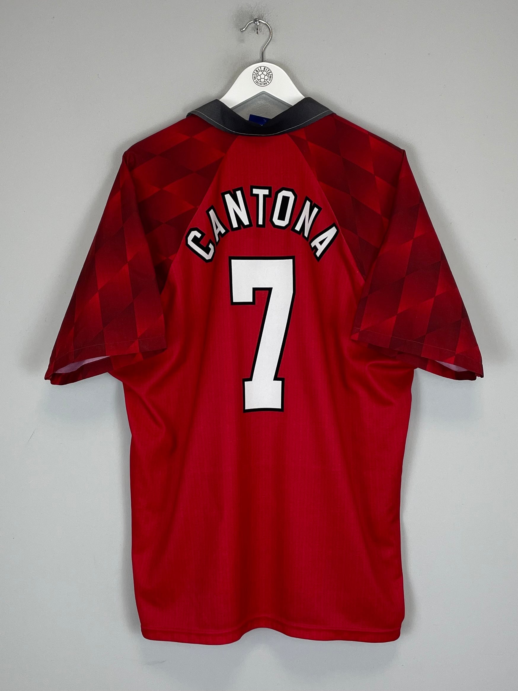 1996/98 MANCHESTER UNITED CANTONA #7 HOME SHIRT (XL) UMBRO