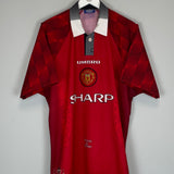 1996/98 MANCHESTER UNITED CANTONA #7 HOME SHIRT (XL) UMBRO