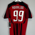 2007/09 AC MILAN RONALDO #99 *BNWT* HOME SHIRT (L) ADIDAS