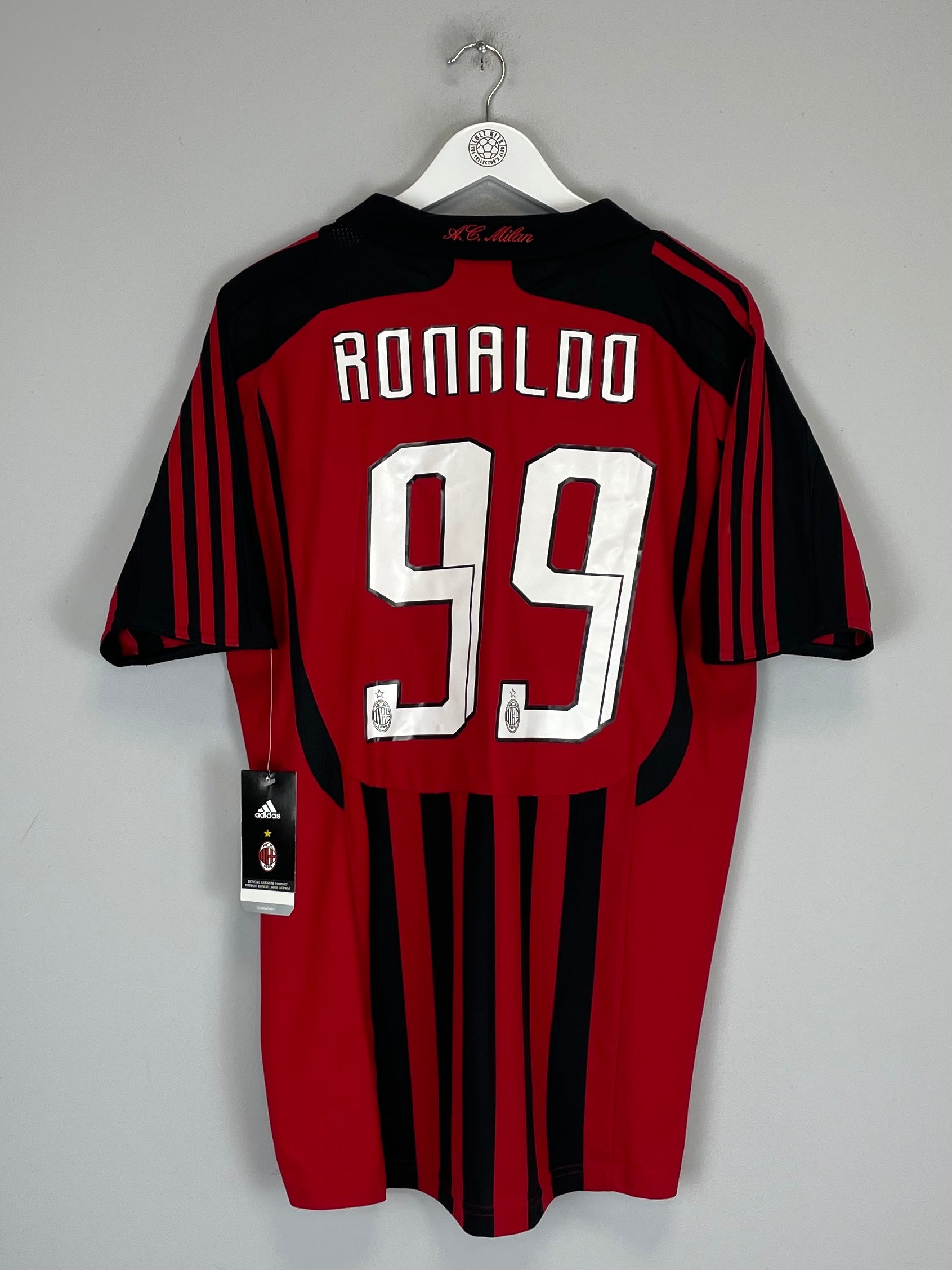 2007/09 AC MILAN RONALDO #99 *BNWT* HOME SHIRT (L) ADIDAS