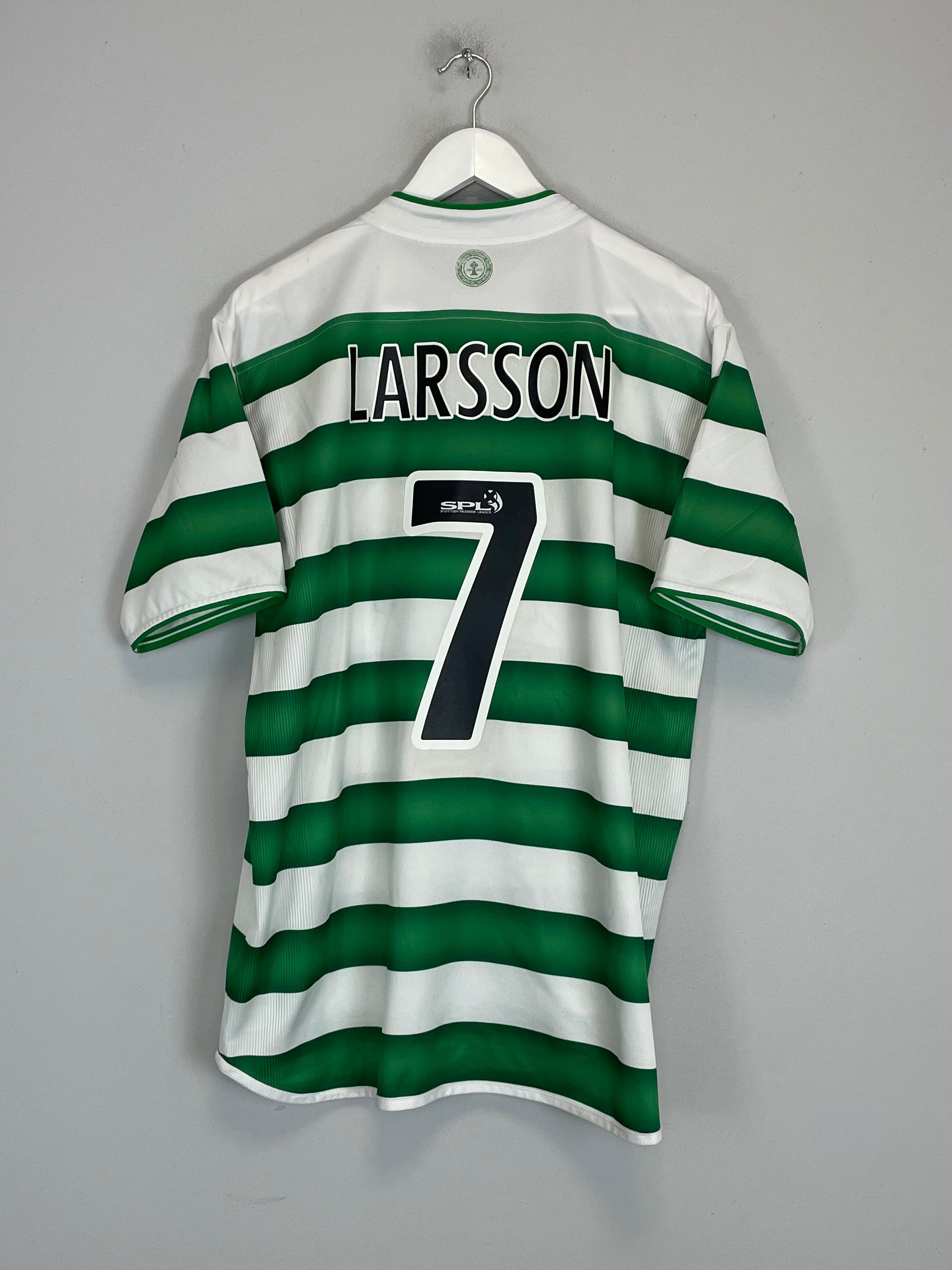 2003/04 CELTIC LARSSON #7 HOME SHIRT (L) UMBRO