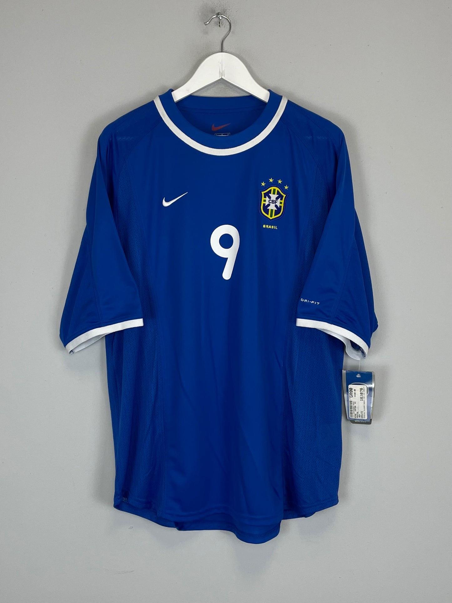 2000/02 BRAZIL RONALDO #9 *BNWT* AWAY SHIRT (L) NIKE