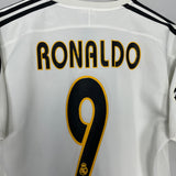 2004/05 REAL MADRID RONALDO #9 C/L HOME SHIRT (S) ADIDAS