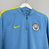 2017/18 MANCHESTER CITY 1/4 ZIP TRAINING TOP (L) NIKE