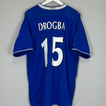 2003/05 CHELSEA DROGBA #15 HOME SHIRT (XL) UMBRO