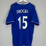 2003/05 CHELSEA DROGBA #15 HOME SHIRT (XL) UMBRO