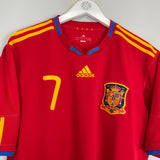 2010/11 SPAIN DAVID VILLA #7 HOME SHIRT (XL) ADIDAS