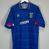 1989/92 IPSWICH TOWN HOME SHIRT (L) UMBRO