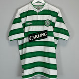 2003/04 CELTIC LARSSON #7 HOME SHIRT (L) UMBRO