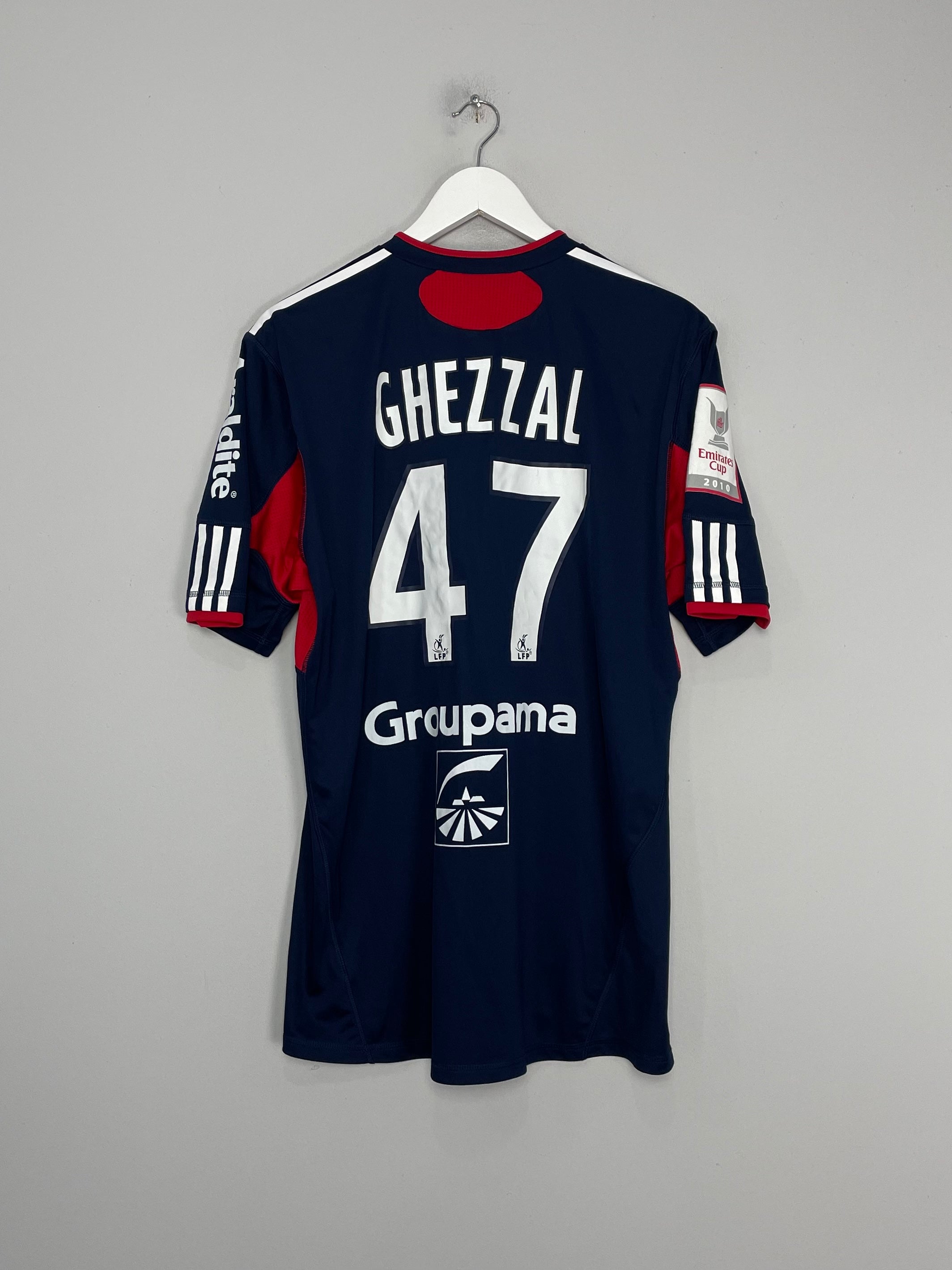 2010/11 LYON GHEZZAL #47 *PLAYER ISSUE* THIRD SHIRT (XL) ADIDAS