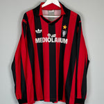 1990/91 AC MILAN L/S HOME SHIRT (L) ADIDAS