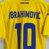 2007/09 SWEDEN IBRAHIMOVIC #10 HOME SHIRT (M) UMBRO