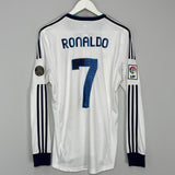 2012/13 REAL MADRID RONALDO #7 L/S HOME SHIRT (M) ADIDAS