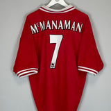 1996/98 LIVERPOOL MCMANAMAN #7 HOME SHIRT (L) REEBOK