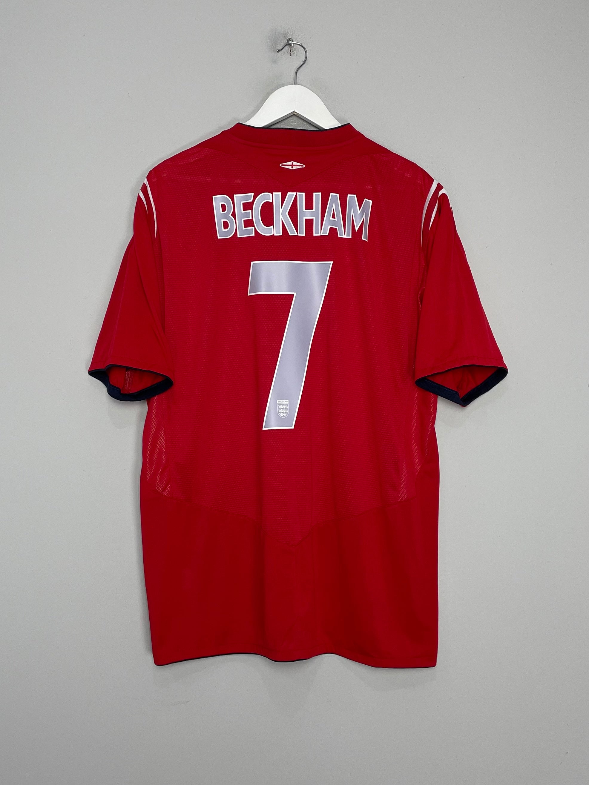 2004/06 ENGLAND BECKHAM #7 AWAY SHIRT (XXL) UMBRO