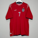 2004/06 ENGLAND BECKHAM #7 AWAY SHIRT (XXL) UMBRO