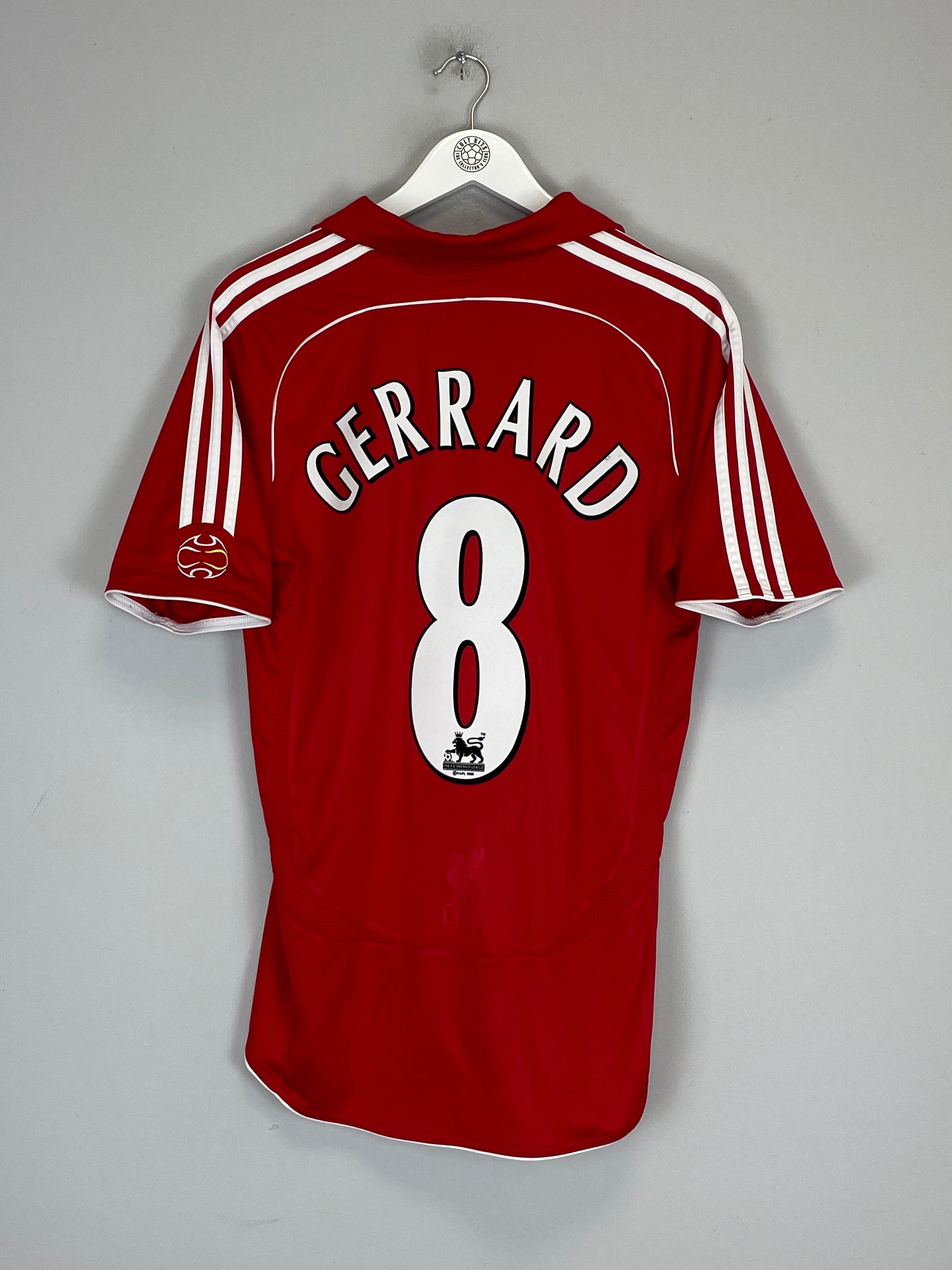 2006/08 LIVERPOOL GERRARD #8 HOME SHIRT (M) ADIDAS