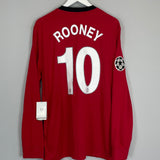 2009/10 MANCHESTER UNITED ROONEY #10 *BNWT* C/L L/S HOME SHIRT (XL) NIKE