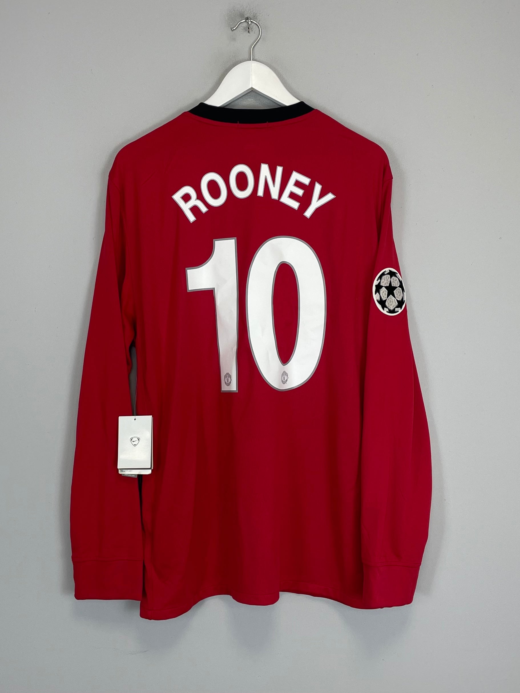 2009/10 MANCHESTER UNITED ROONEY #10 *BNWT* C/L L/S HOME SHIRT (XL) NIKE