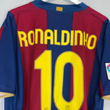 2007/08 BARCELONA RONALDINHO #10 HOME SHIRT (XL) NIKE