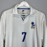 1997/98 ITALY #7 L/S *PLAYER ISSUE* AWAY SHIRT (L) NIKE