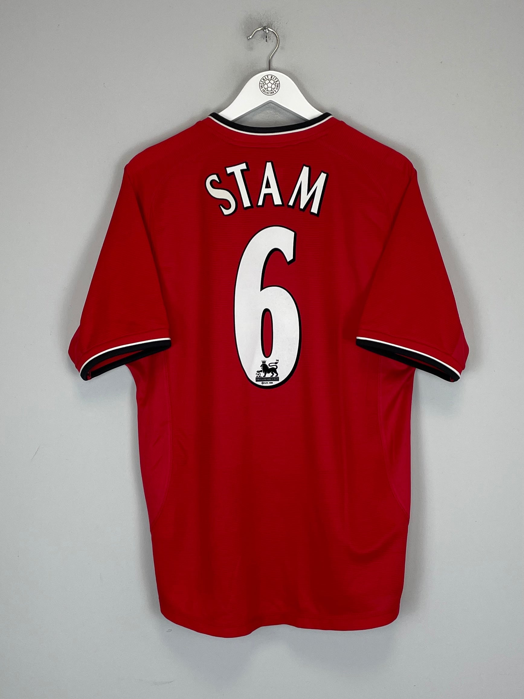 2000/02 MANCHESTER UNITED STAM #6 HOME SHIRT (M) UMBRO