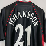 2002/03 CHARLTON ATHLETIC JOHANSSON #21 AWAY SHIRT (XL) LE COQ