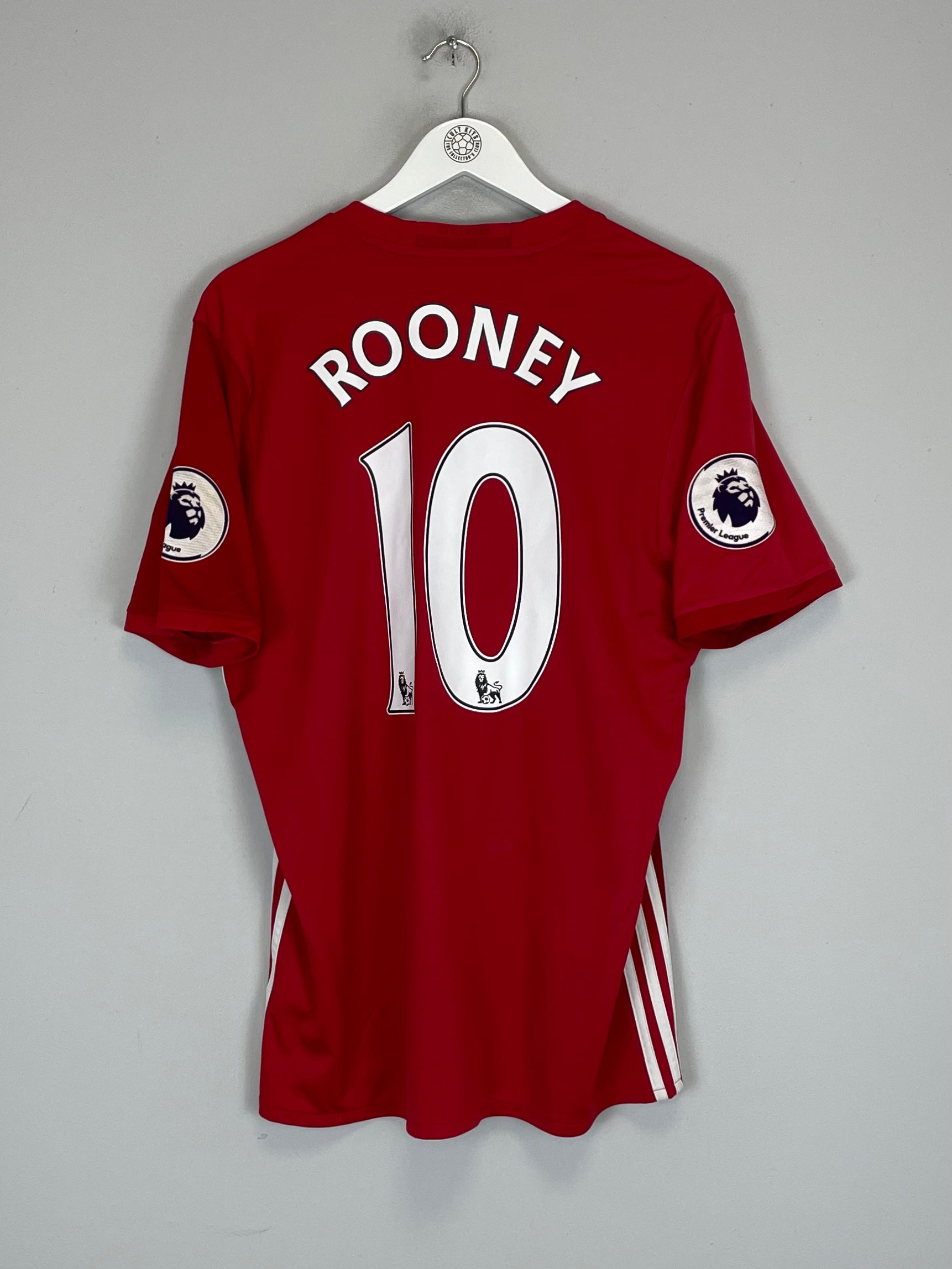 2016/17 MANCHESTER UNITED ROONEY #10 HOME SHIRT (L) ADIDAS