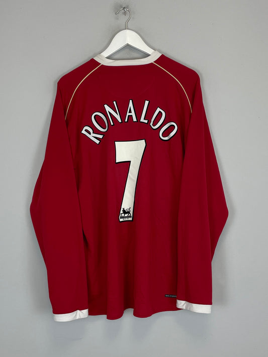 2006/07 MANCHESTER UNITED RONALDO #7 L/S HOME SHIRT (XL) NIKE