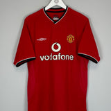 2000/02 MANCHESTER UNITED STAM #6 HOME SHIRT (M) UMBRO