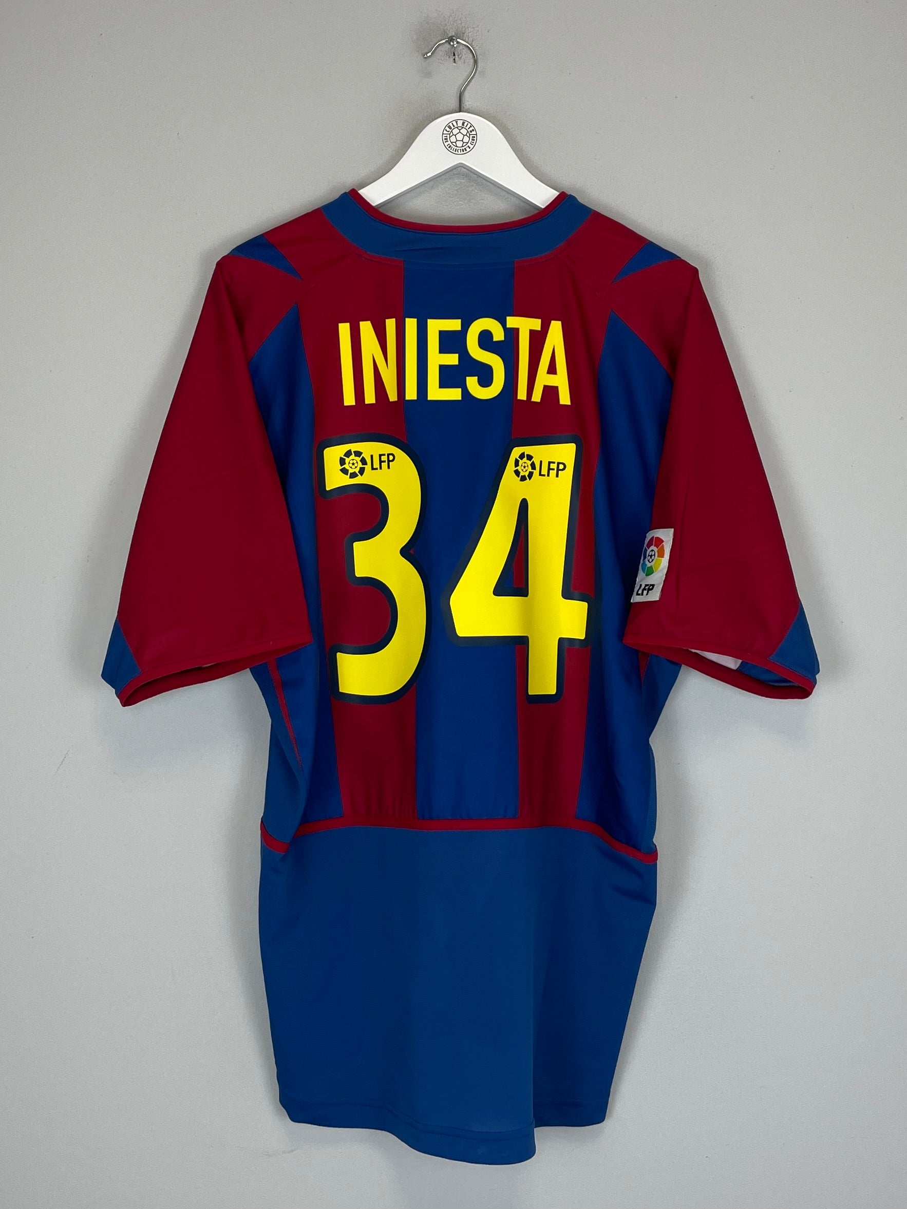 2002/03 BARCELONA INIESTA #34 HOME SHIRT (XL) NIKE