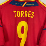 2011/12 SPAIN TORRES #9 HOME SHIRT (XL) ADIDAS