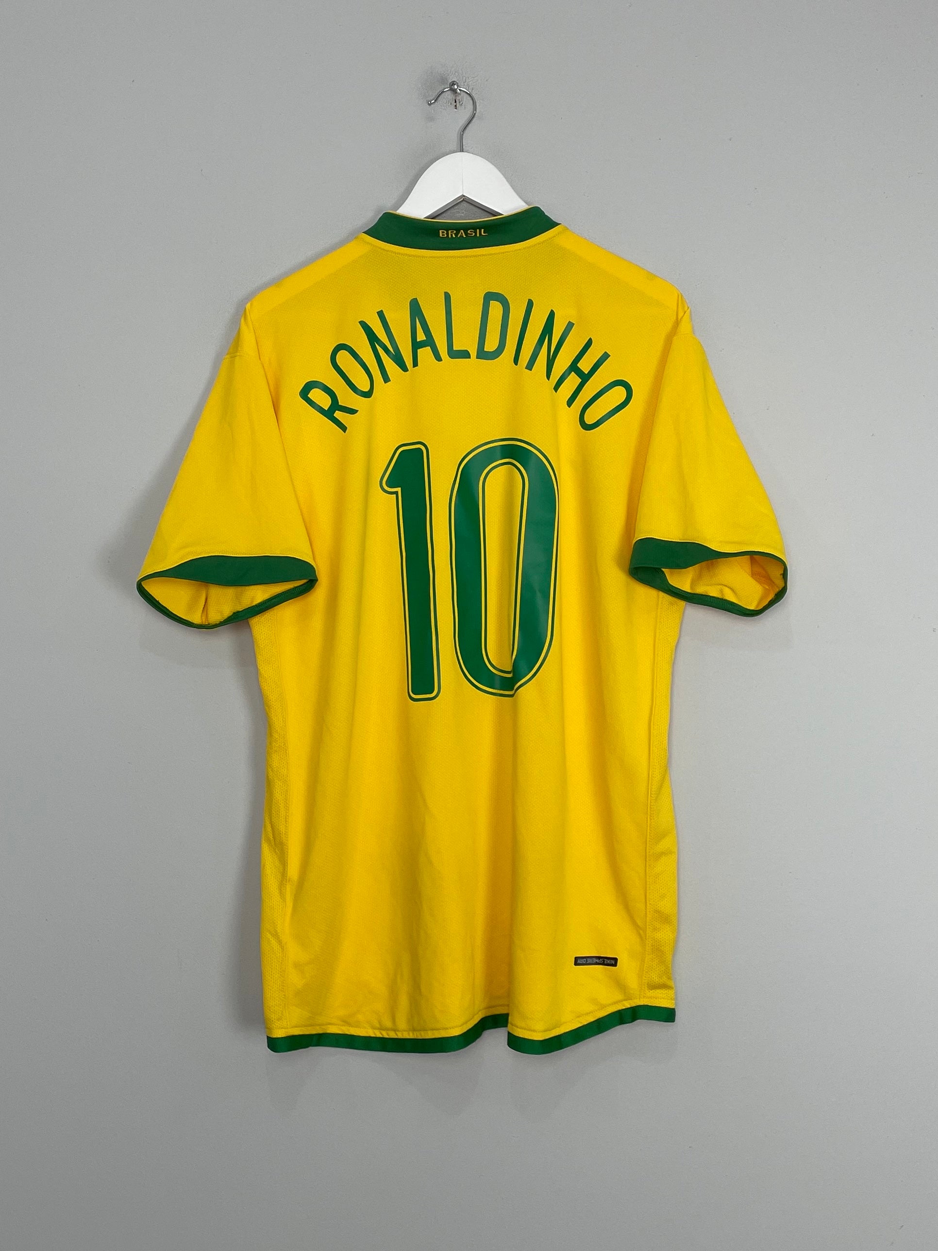 2006/08 BRAZIL RONALDINHO #10 HOME SHIRT (XL) NIKE