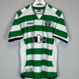 2001/03 CELTIC LARSSON #7 HOME SHIRT (M) UMBRO