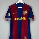 2007/08 BARCELONA RONALDINHO #10 HOME SHIRT (M) NIKE