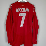 2004/06 ENGLAND BECKHAM #7 L/S AWAY SHIRT (XXL) UMBRO