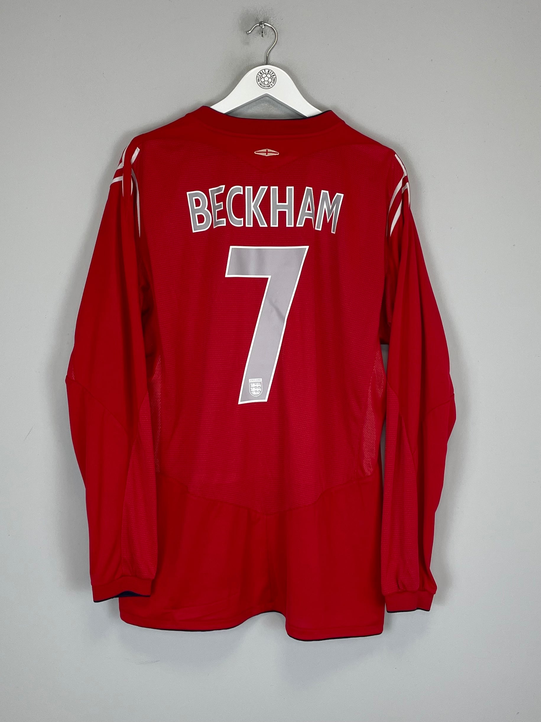 2004/06 ENGLAND BECKHAM #7 L/S AWAY SHIRT (XXL) UMBRO