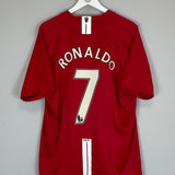 2007/08 MANCHESTER UNITED RONALDO #7 HOME SHIRT (XL) NIKE