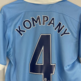 2015/16 MANCHESTER CITY KOMPANY #4 HOME SHIRT (M) NIKE