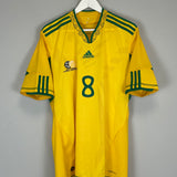 2010 SOUTH AFRICA TSHABALALA #8 HOME SHIRT (L) ADIDAS