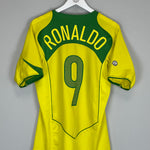 2004/06 BRAZIL RONALDO #9 HOME SHIRT (M) NIKE