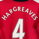 2009/10 MANCHESTER UNITED HARGREAVES #4 HOME SHIRT (M) NIKE