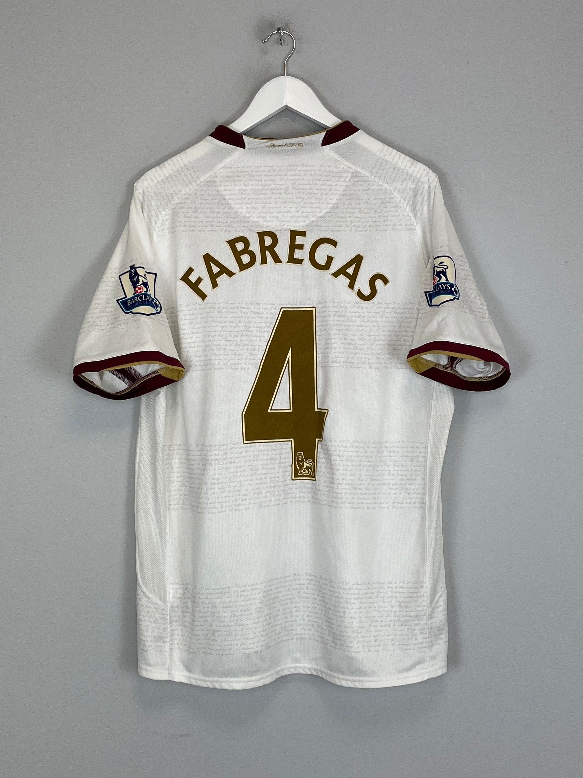 2007/08 ARSENAL FABREGAS #4 AWAY SHIRT (L) NIKE