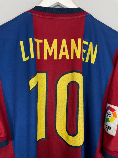 1998/99 BARCELONA LITMANEN #10 HOME SHIRT (XXL) NIKE