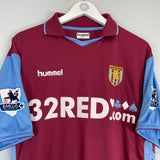 2006/07 ASTON VILLA MALONEY #28 HOME SHIRT (M) HUMMEL