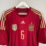 2013/15 SPAIN A.INIESTA #6 HOME SHIRT (XL) ADIDAS