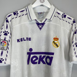 1996/97 REAL MADRID SUKER #9 HOME SHIRT (M) KELME